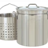 44-Qt. Stainless Stockpot With Lid, Basket