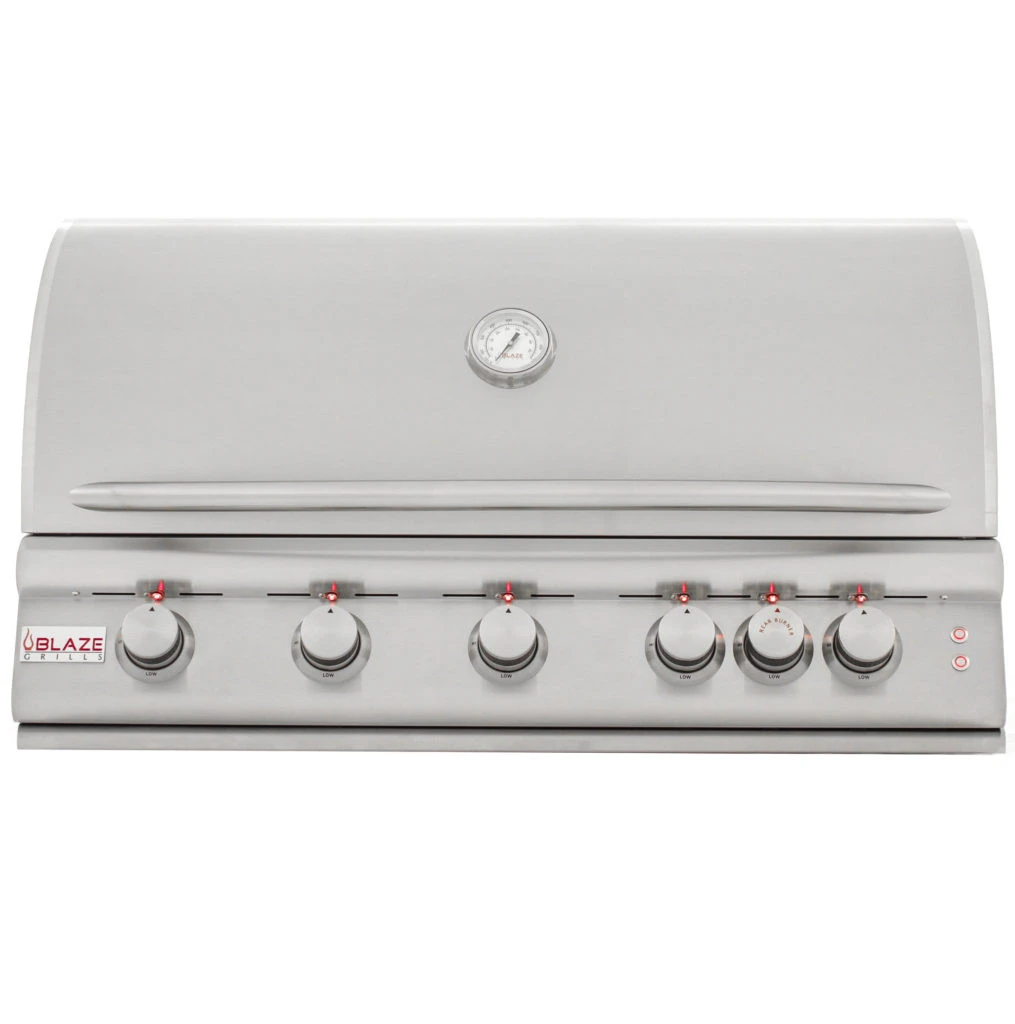 Blaze 40" 5 Burner Built-in Grill, Rear Burner And Lighting System - BLZ-5LTE2
