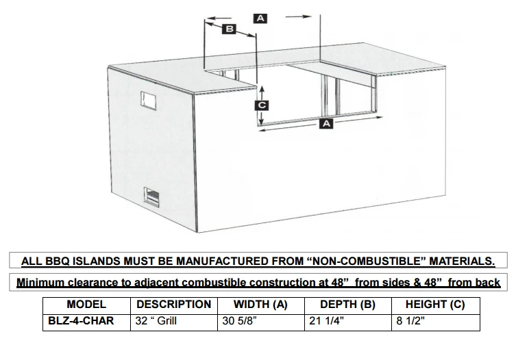 Blaze 32″ Built-in Charcoal Grill - BLZ-4-CHAR 5 Blaze 32″ Built-in Charcoal Grill - BLZ-4-CHAR - Image 3