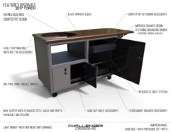 Challenger Torch 48" Large Kamado (Big Green Egg) Cart 7 Challenger Torch 48" Large Kamado (Big Green Egg) Cart -Outdoor Kitchen CHallenger Cart Features 60704.1695126920.1500.1500