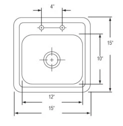 Summerset 15×15″ Stainless Drop In Sink With Hot/Cold Faucet - SSNK-15D -Outdoor Kitchen Drop in sink 15 17125.1642780340.1500.1500
