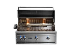 Lynx 36" Built In All Trident Grill W/ Flametrak And Rotisserie - LF36ATR -Outdoor Kitchen Lynx 36 Grill Lid Open Lights 40685.1646054263.1500.1500