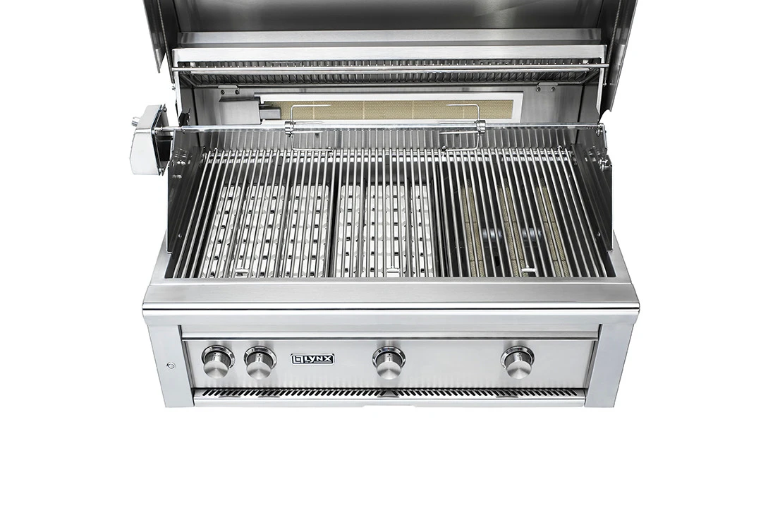 Lynx 36" Built-In Grill - 2 Ceramic Burners, 1 Trident W/ Rotisserie - L36TR 4 Lynx 36" Built-In Grill - 2 Ceramic Burners, 1 Trident W/ Rotisserie - L36TR - Image 2