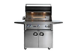 Lynx 36" Smart Freestanding Grill - SMART36F -Outdoor Kitchen Lynx SMART36F Hood Open 49711.1587132517.1500.1500