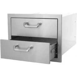 PCM 17 X 12, Two Drawer Storage - 260-2DR 5 PCM 17 X 12, Two Drawer Storage - 260-2DR -Outdoor Kitchen Two Drawer Storage Drawer Open 58785.1646319839.1500.1500